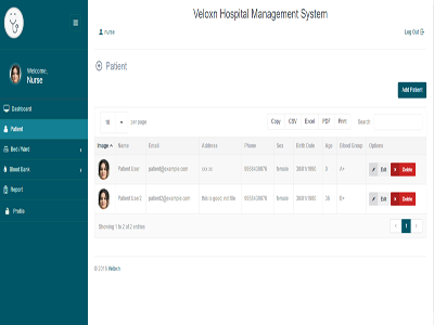 Veloxn Hospital Management System