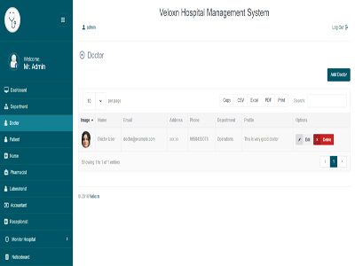Veloxn Hospital Management System