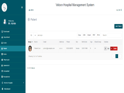 Veloxn Hospital Management System
