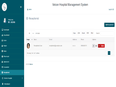 Veloxn Hospital Management System
