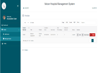 Veloxn Hospital Management System