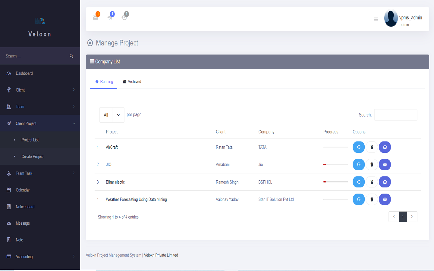 Veloxn Project Management System