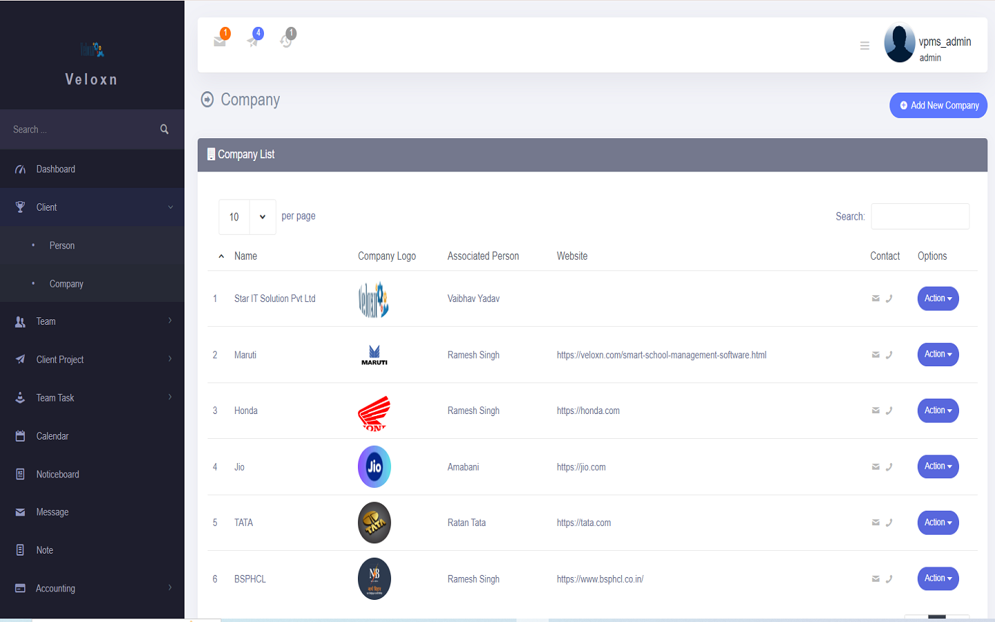 Veloxn Project Management System