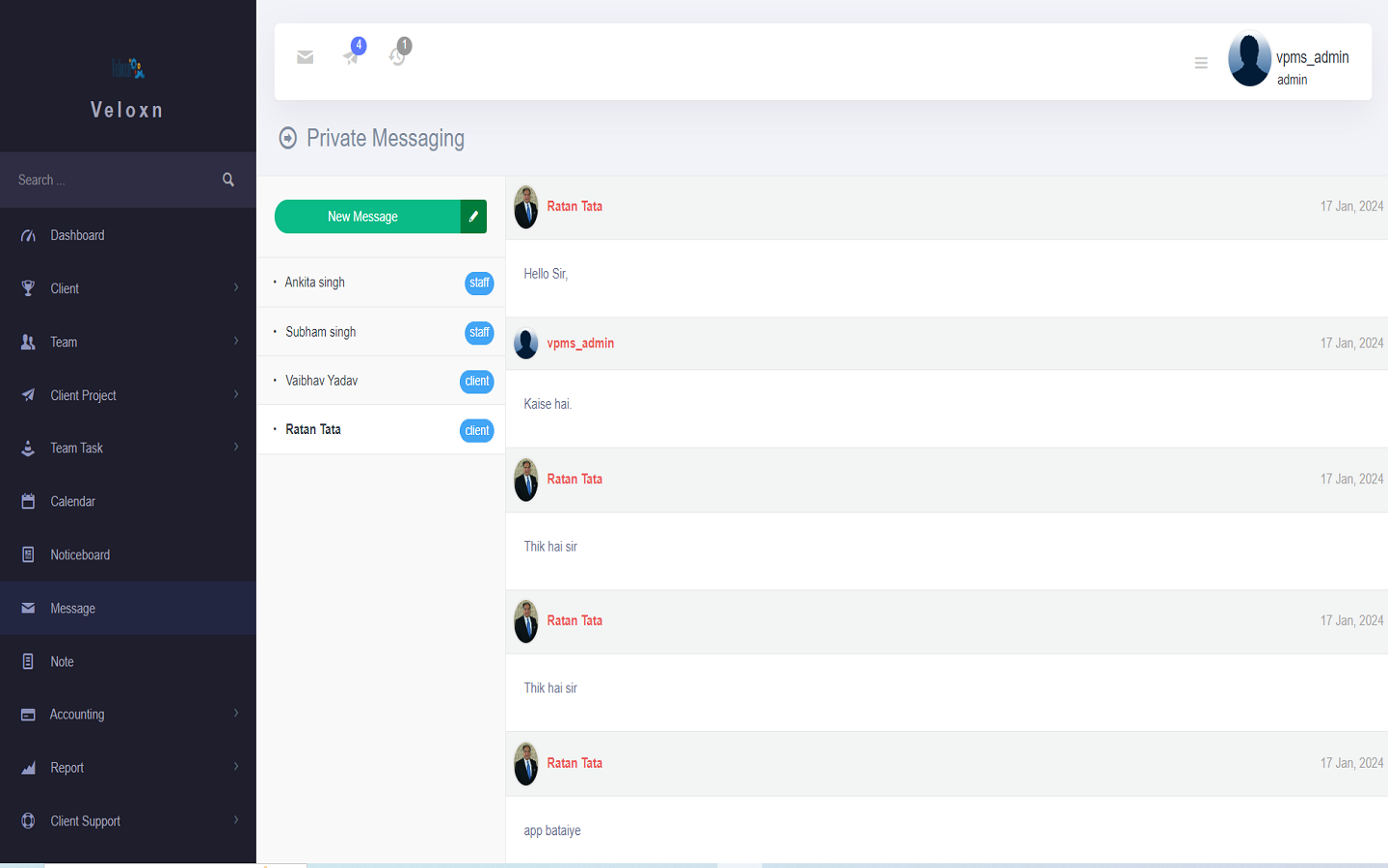 Veloxn Project Management System