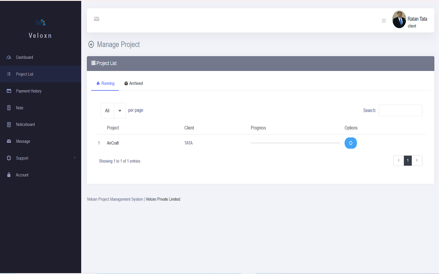 Veloxn Project Management System