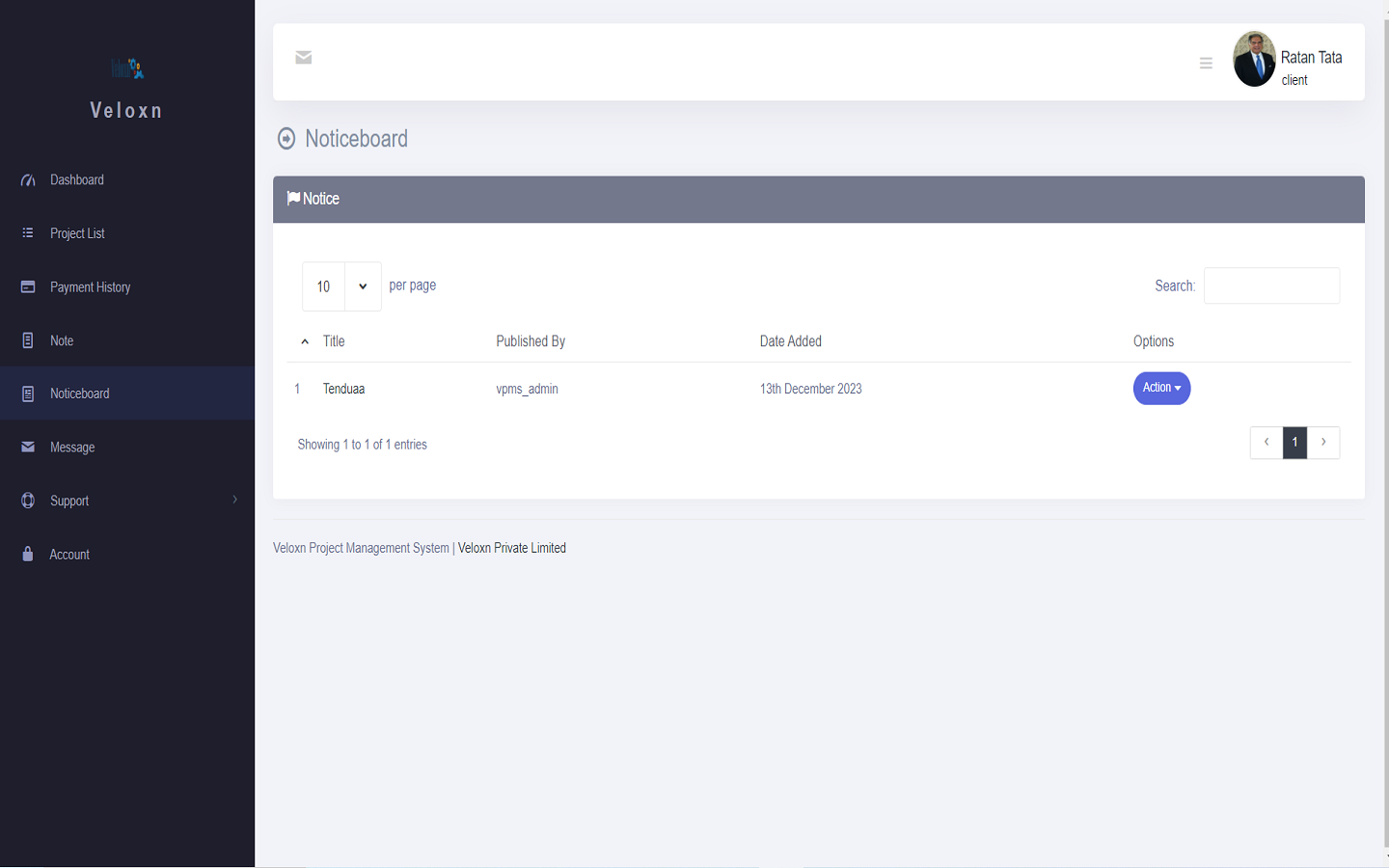 Veloxn Project Management System