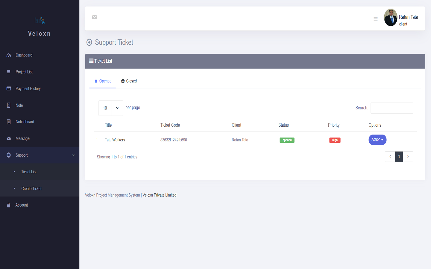 Veloxn Project Management System